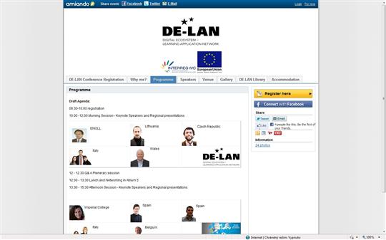 Informace o DE-LAN Konferenci v Bruselu