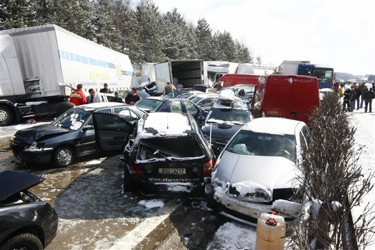 Hromadná dopravní nehoda na D1- 20.3.2008