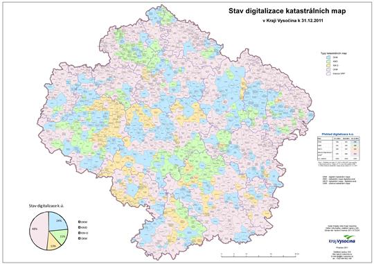 Stav digitalizace katastrálních map (prosinec 2011)
