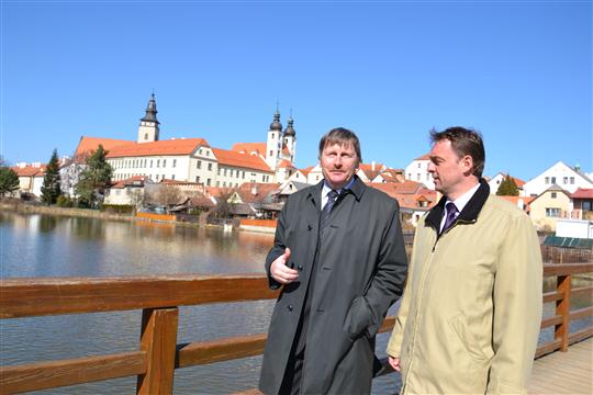 Roman Fabeš, starosta Telč a Tomáš Škaryd, radní Kraje Vysočina pro oblast kultury a cestovního ruchu