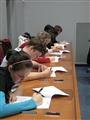 Žáci se soustředí na vyplňování testu
