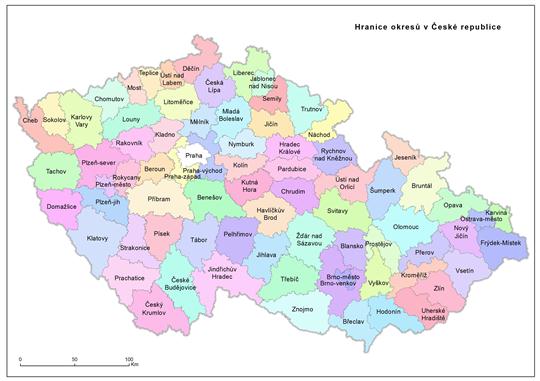Přehled okresů v České republice
