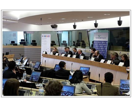 Konference cestovní ruch a lázeňství organizovaná Kanceláří kraje vysočina v Bruselu - panel řečníků