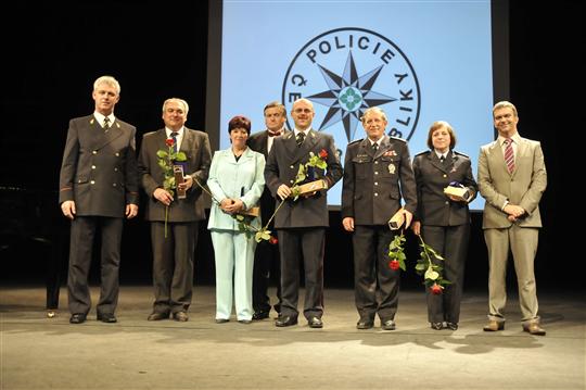 Ocenění policisté: Josef Bačkovský, Jiří Čermák, Helena Hubená, Miloslav Klodner, Oldřich Novák, Marie Rázlová