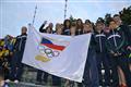 2013_06_23_Uherské Hradiště - s částí výpravy Kraje Vysočina s olympijskou vlajkou