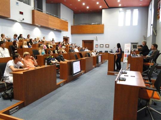Předávání certifikátů se uskutečnilo v kongresovém sále v sídle Kraje Vysočina