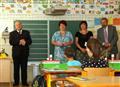 Radní Petr Krčál při zahájení školního roku v Polničce
