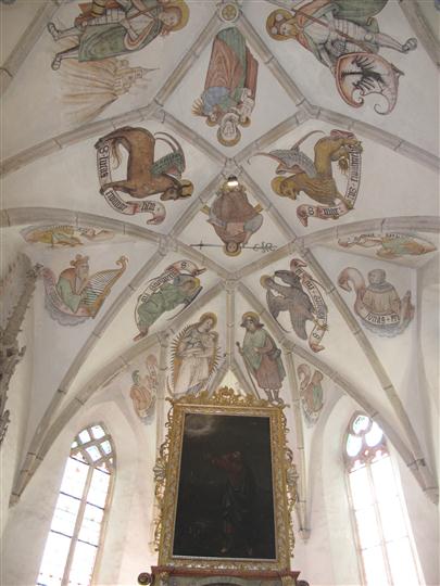 Detail výzdoby renesanční klenby v kostele sv. Jakuba