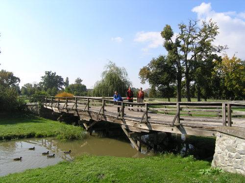Dřevěný most v zámeckém parku