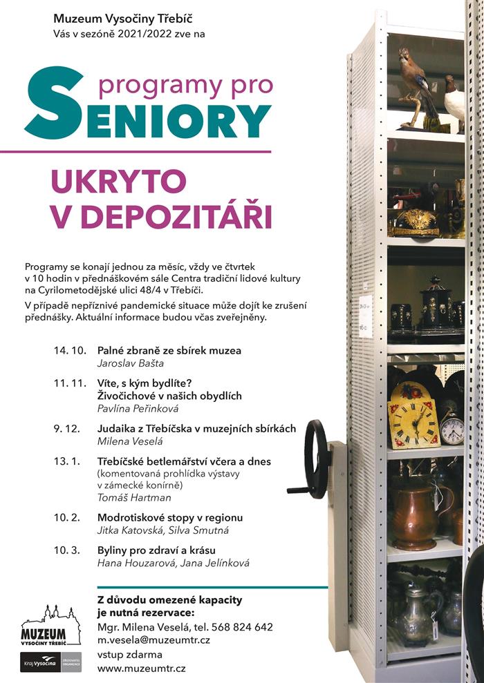 Vzdělávací programy pro seniory v Muzeu Vysočiny Třebíč na sezónu 2021/2022
